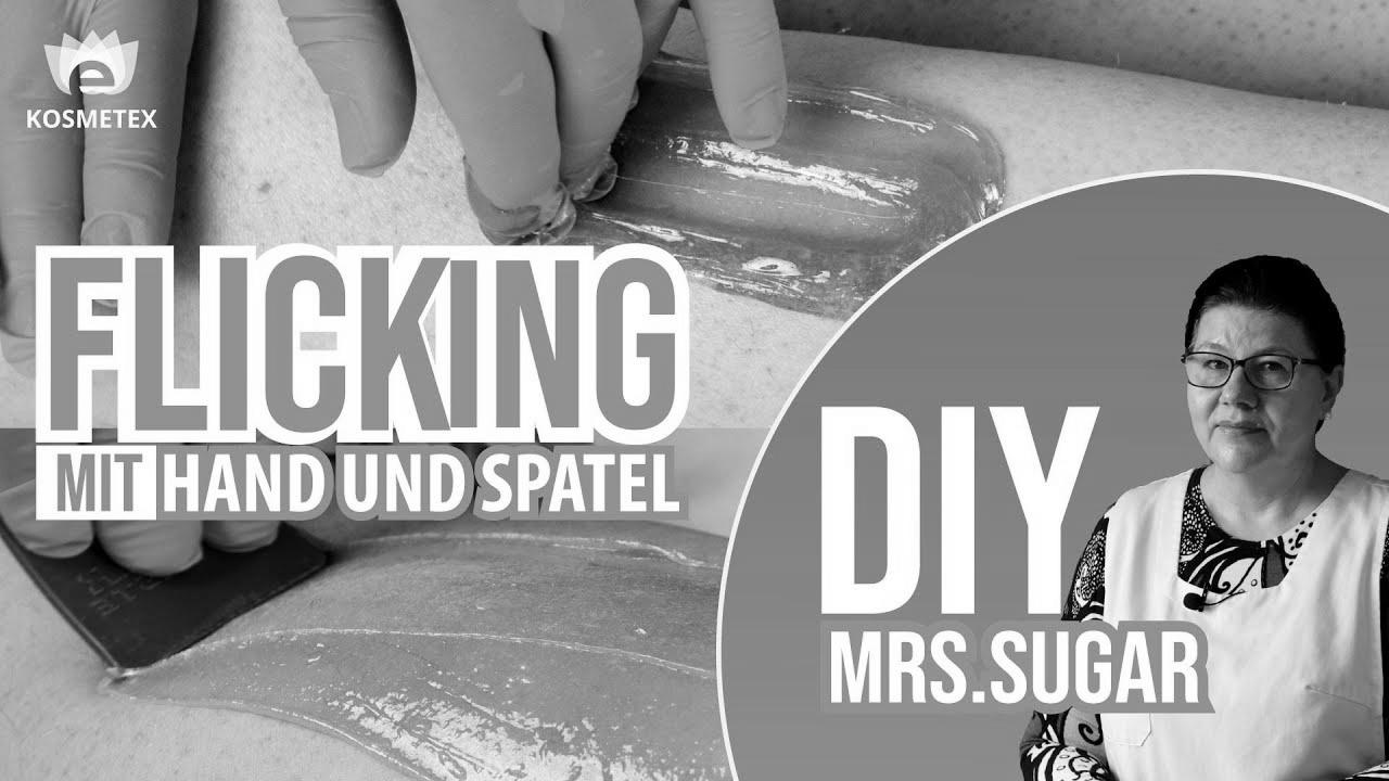 PERFORM DIY SUGARING YOURSELF |  Flicking approach with spatula or hand