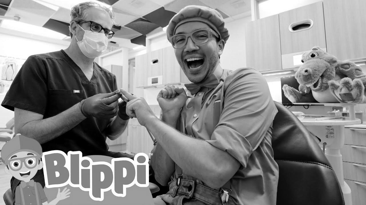 Blippi Visits The Dentist – Study Wholesome Habits for Kids!  |  Instructional movies for kids