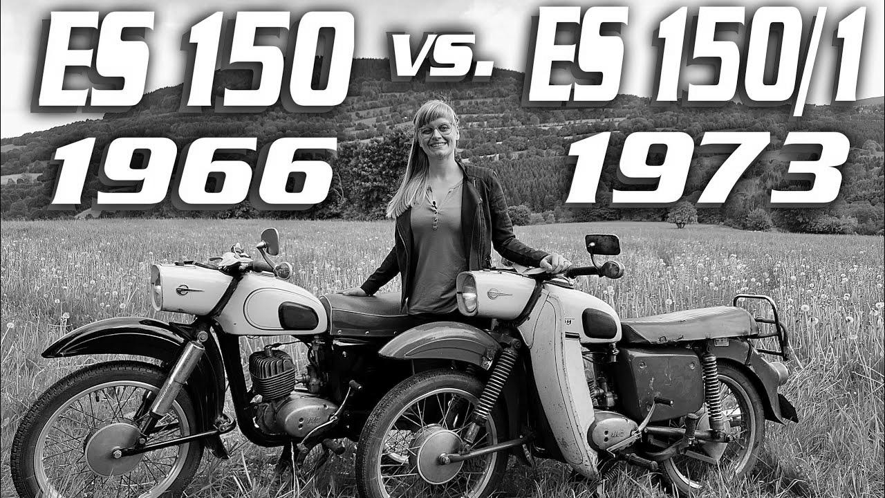 MZ ES 150 (1966) vs. MZ ES 150/1 Trophy (1973) Technology comparison difference GDR automobiles classic